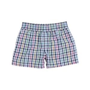 Sheffield Shorts - Pier Pointe Plaid with Nantucket Navy Stork