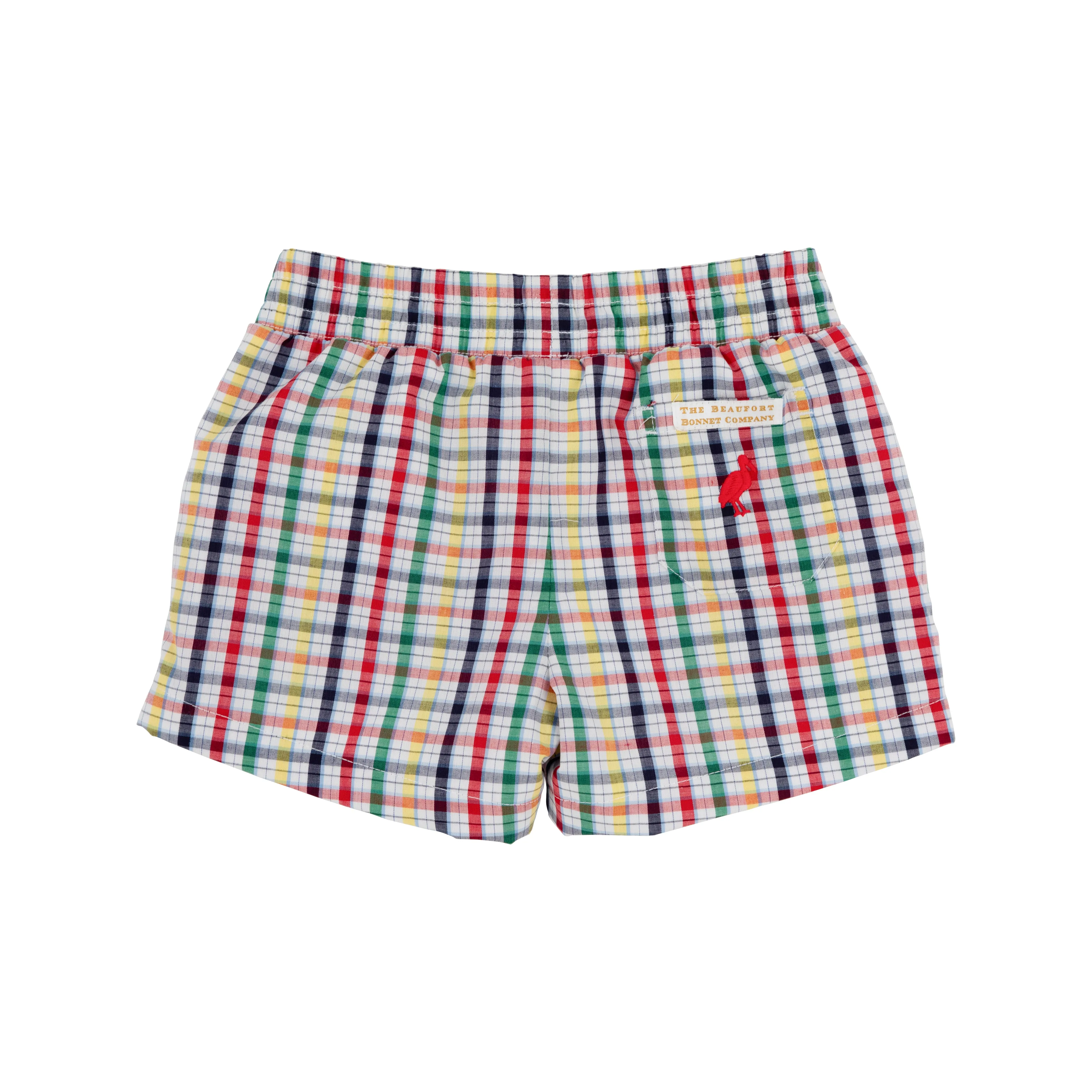 Sheffield Shorts - Potomac Plaid with Richmond Red Stork