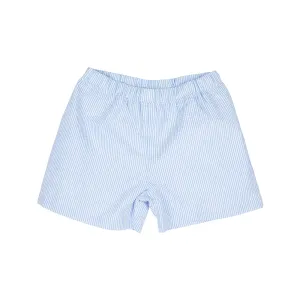 Shelton Shorts - Breakers Blue Seersucker with Breakers Blue Stork