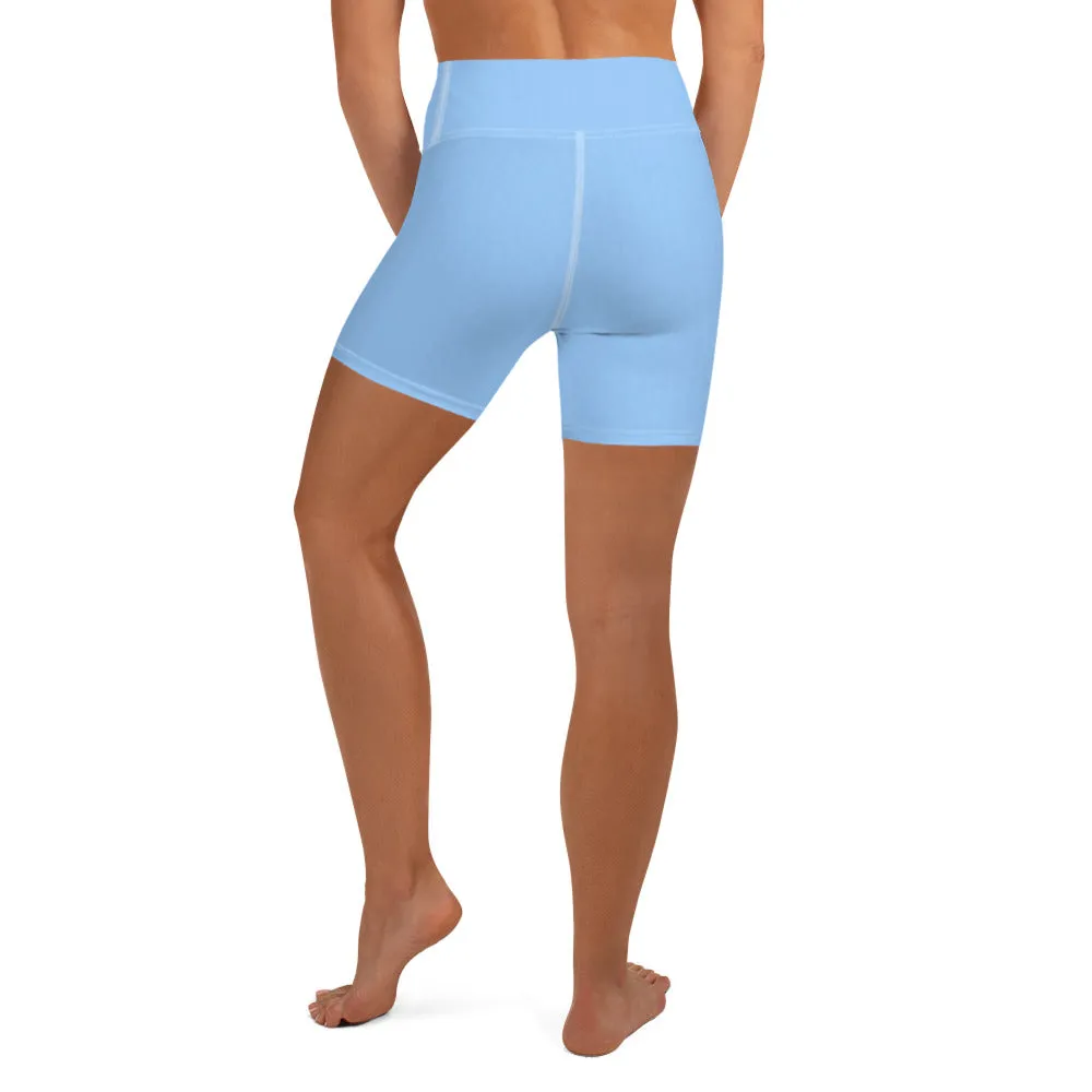 Sky Blue High Waist Shorts