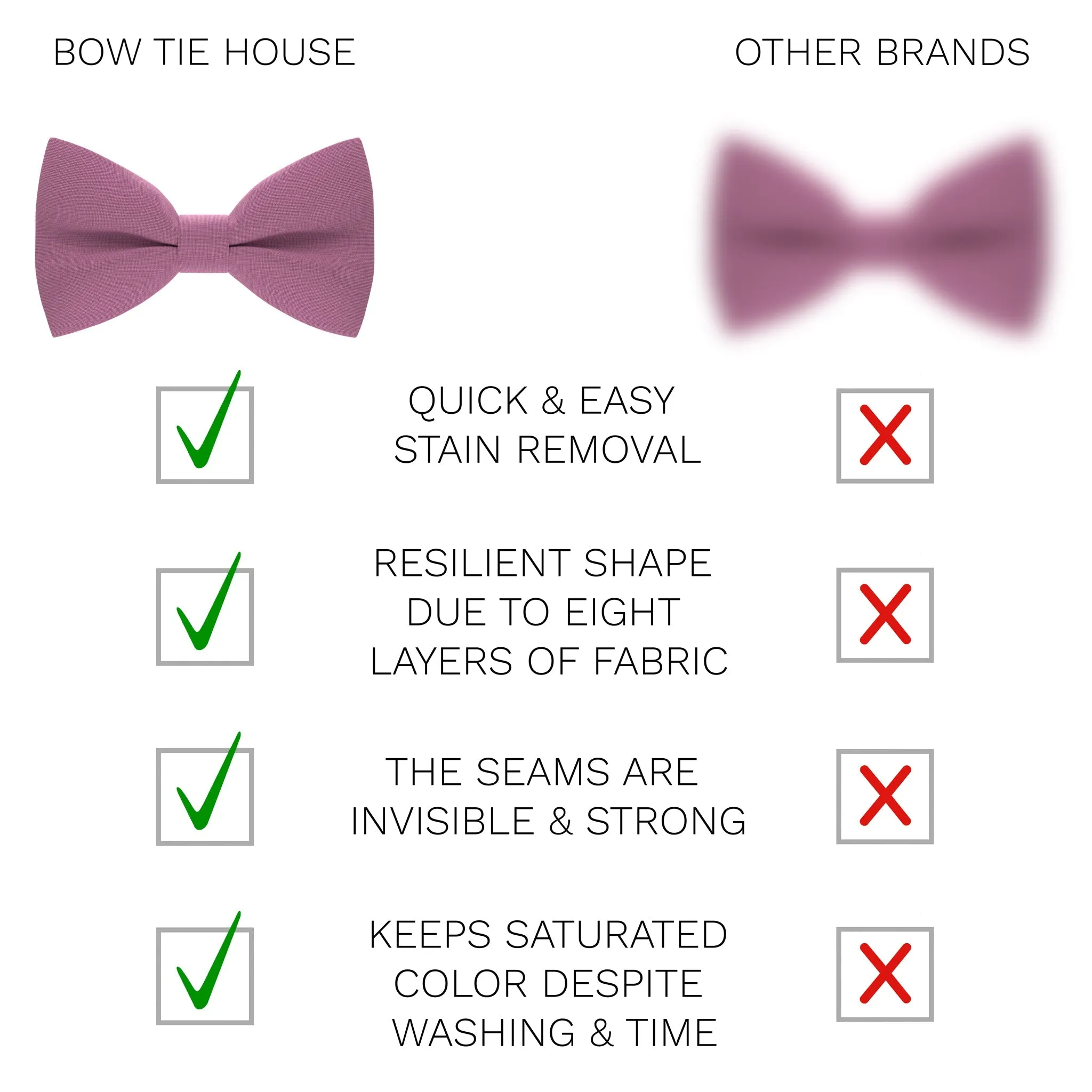 Smoky Rose Bow Tie