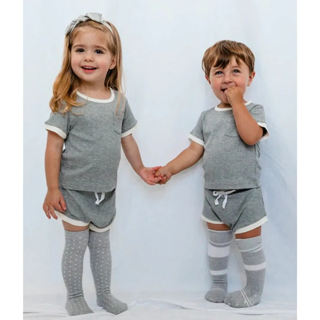 Snuggle Shield® Ribbed Bamboo 2-Piece Shorts Set