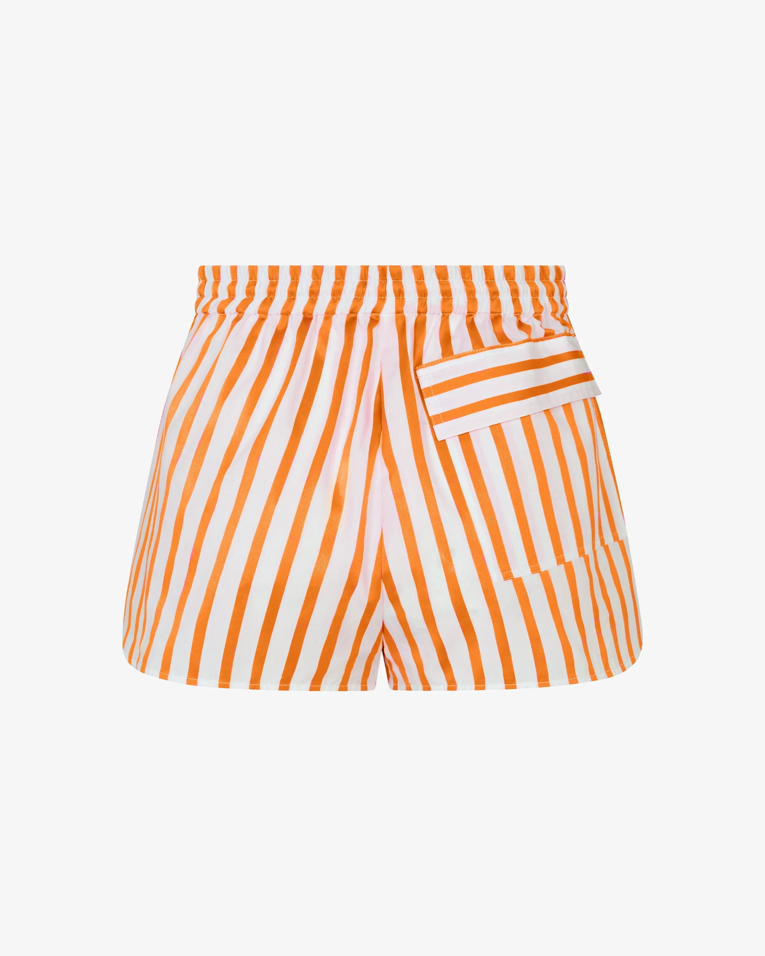 Striped Summer Shorts - White/Orange