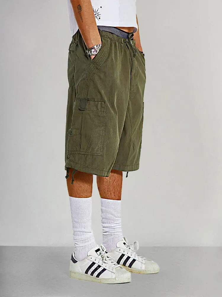 Stylish Drawstring Cargo Shorts