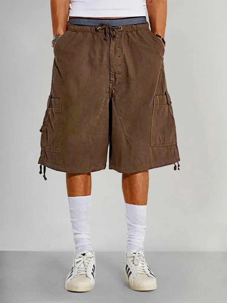 Stylish Drawstring Cargo Shorts