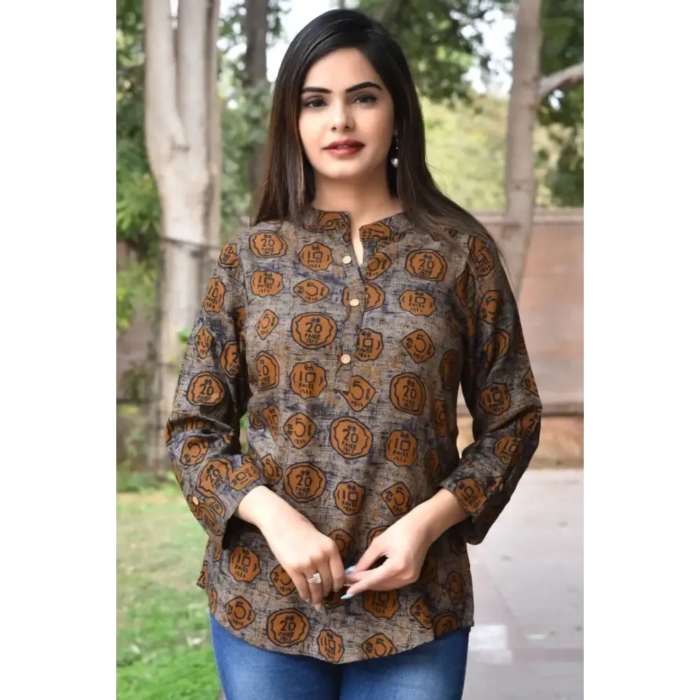 Stylish Printed Rayon Top for Women