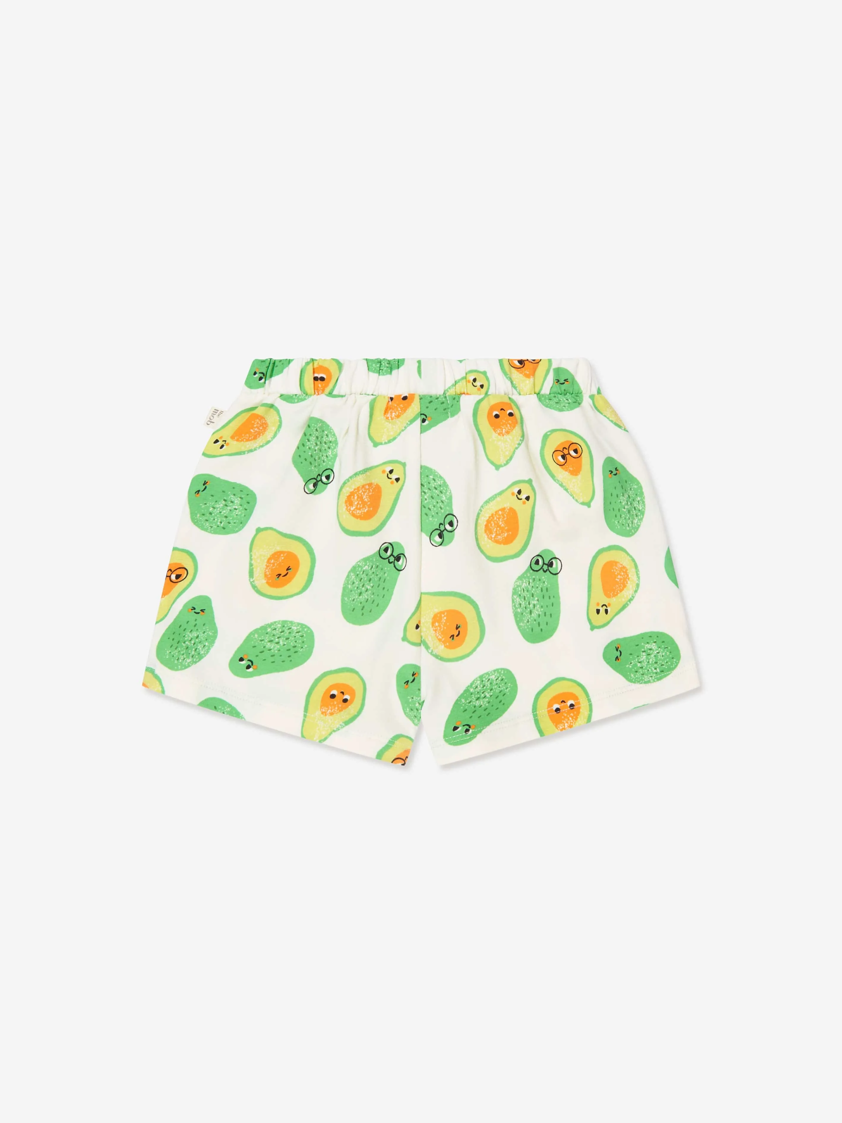 The Bonnie Mob Kids Organic Cotton Avocado Shorts in Ivory