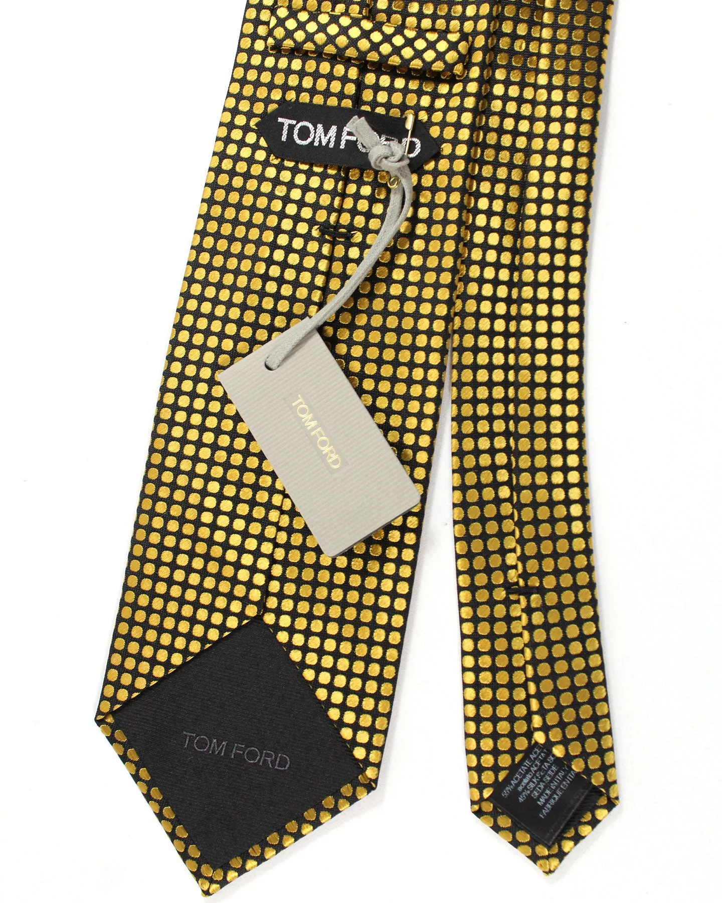 Tom Ford Tie Olive Black Dots